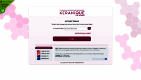 What Myaccount.keranique.com website looked like in 2020 (3 years ago)