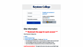 What Moodlerooms.keystone.edu website looked like in 2020 (3 years ago)