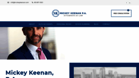 What Mickeykeenan.com website looked like in 2020 (3 years ago)
