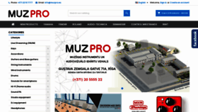 What Muzpro.lv website looked like in 2020 (3 years ago)