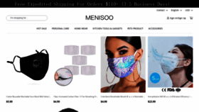 What Menisoo.com website looked like in 2020 (3 years ago)