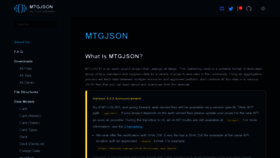 What Mtgjson.com website looked like in 2020 (3 years ago)