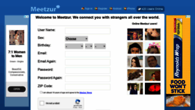 What Meetzur.com website looked like in 2020 (3 years ago)
