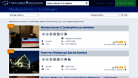 What Monteurzimmer-sindelfingen.de website looked like in 2020 (3 years ago)