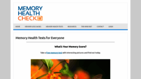 What Memorylosstest.com website looked like in 2020 (3 years ago)