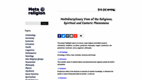 What Meta-religion.com website looked like in 2020 (3 years ago)