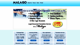 What Malago.net website looked like in 2020 (3 years ago)