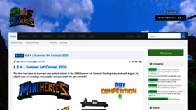What Mineheroes.net website looked like in 2020 (3 years ago)