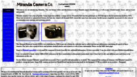 What Mirandacamera.com website looked like in 2020 (3 years ago)