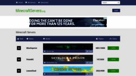 What Minecraftpeservers.org website looked like in 2020 (3 years ago)