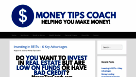 What Moneytipscoach.com website looked like in 2020 (3 years ago)
