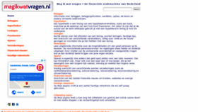 What Magikwatvragen.nl website looked like in 2020 (3 years ago)
