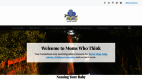 What Momswhothink.com website looked like in 2020 (3 years ago)