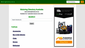 What Motoringdirectory.com.au website looked like in 2020 (3 years ago)