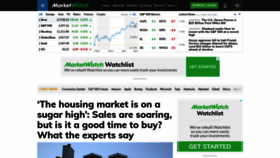 What Marketwatch.com website looked like in 2020 (3 years ago)