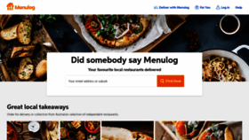What Menulog.com.au website looked like in 2020 (3 years ago)