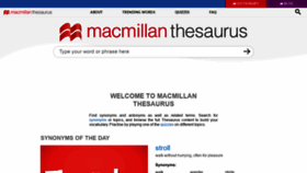 What Macmillanthesaurus.com website looked like in 2020 (3 years ago)