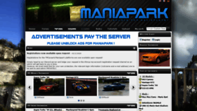 What Maniapark.com website looked like in 2020 (3 years ago)