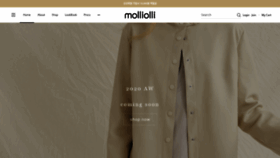 What Molliolli.com website looked like in 2020 (3 years ago)