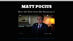 What Mattpocius.com website looked like in 2020 (3 years ago)