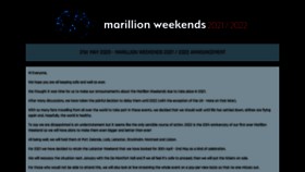 What Marillionweekend.com website looked like in 2020 (3 years ago)