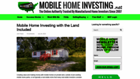 What Mobilehomeinvesting.net website looked like in 2020 (3 years ago)