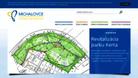 What Michalovce.sk website looked like in 2020 (3 years ago)