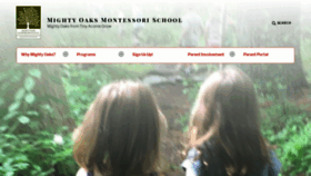 What Mightyoaksmontessorischool.org website looked like in 2020 (3 years ago)