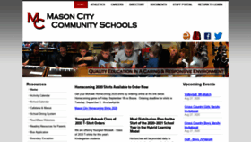 What Masoncityschools.org website looked like in 2020 (3 years ago)