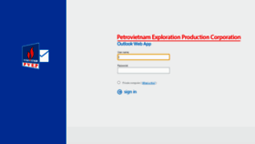What Mailhcm.pvep.com.vn website looked like in 2020 (3 years ago)