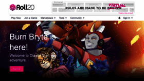 What Marketplace.roll20.net website looked like in 2020 (5 years ago)