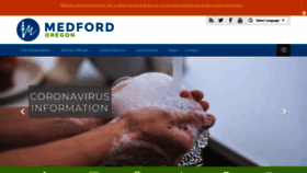 What Medford.or.us website looked like in 2020 (3 years ago)