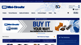 What Minicircuits.com website looked like in 2020 (3 years ago)