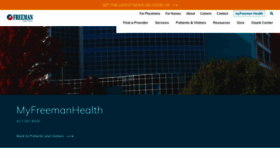 What Myfreemanhealth.com website looked like in 2020 (5 years ago)