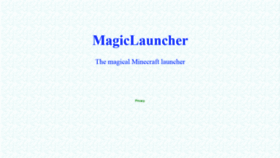 What Magiclauncher.com website looked like in 2020 (3 years ago)