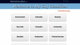 What Mycityclassified.com website looked like in 2020 (3 years ago)