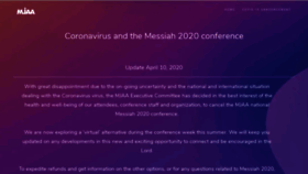 What Messiahconference.org website looked like in 2020 (6 years ago)