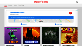 What Manofgems.com website looked like in 2020 (3 years ago)