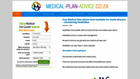 What Medical-plan-advice.co.za website looked like in 2020 (3 years ago)