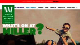 What Milleroutdoortheatre.com website looked like in 2020 (3 years ago)