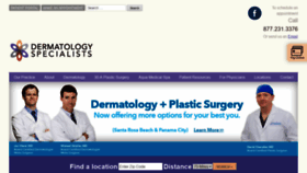 What Mydermspecialists.com website looked like in 2020 (3 years ago)