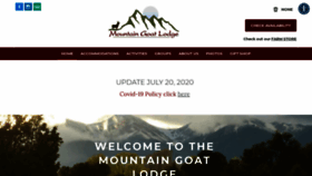 What Mountaingoatlodge.com website looked like in 2020 (3 years ago)