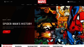 What Marvel.com website looked like in 2020 (3 years ago)