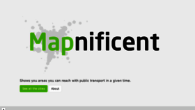 What Mapnificent.net website looked like in 2020 (3 years ago)