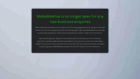 What Makemewise.org website looked like in 2020 (3 years ago)