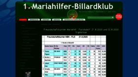 What Mariahilfer-billardklub.at website looked like in 2020 (3 years ago)