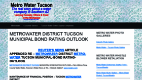 What Metrowatertucson.com website looked like in 2020 (3 years ago)