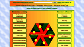 What Mathematicscentre.com website looked like in 2020 (3 years ago)