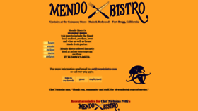 What Mendobistro.com website looked like in 2020 (3 years ago)