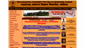 What Muhs.ac.in website looked like in 2020 (3 years ago)